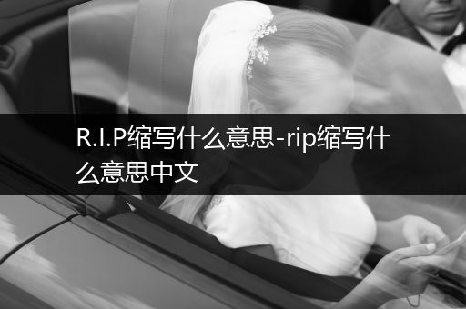 R.I.P缩写什么意思-rip缩写什么意思中文